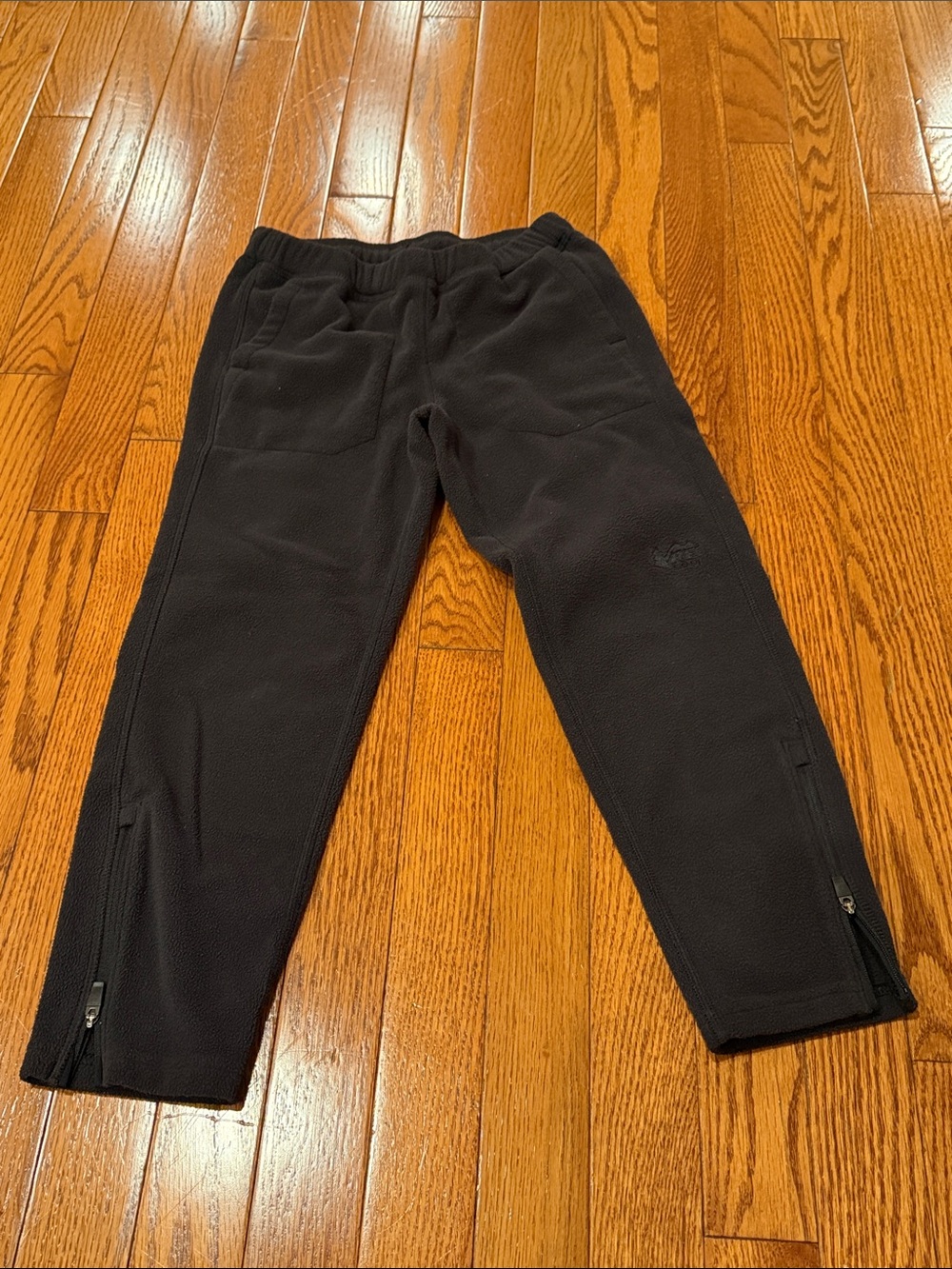 REI polar fleece kids elastic waist pants zip ankle, size 6-7 XS